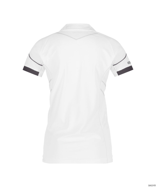 DASSY-Worker-Shirts, Damen-Poloshirt TRAXION, weiß/grau