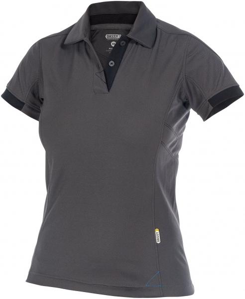 DASSY-Worker-Shirts, Damen-Poloshirt TRAXION, grau/schwarz