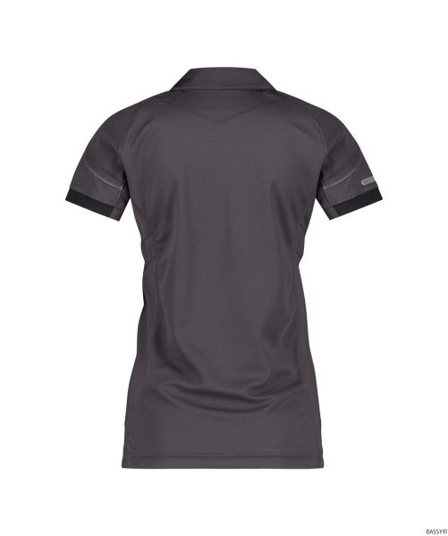 DASSY-Worker-Shirts, Damen-Poloshirt TRAXION, grau/schwarz