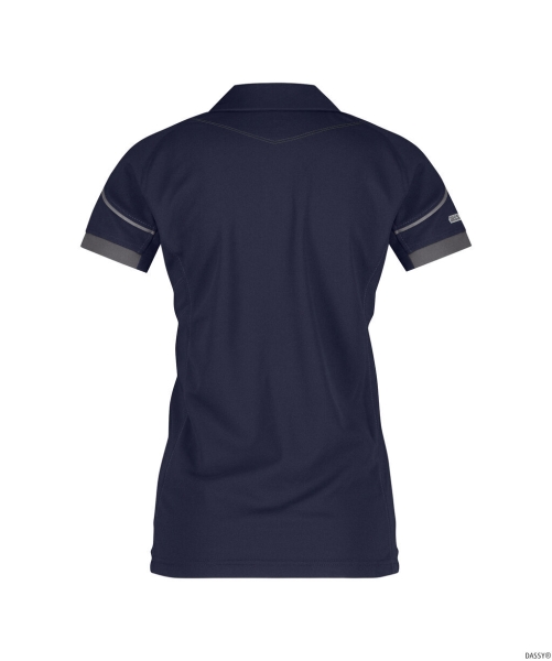 DASSY-Worker-Shirts, Damen-Poloshirt TRAXION, blau/grau