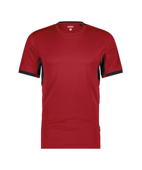 DASSY-T-Shirt NEXUS NEXT, 140 g/m², rot/schwarz