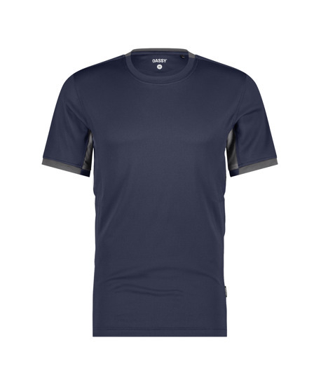 DASSY-T-Shirt NEXUS NEXT, 140 g/m², nachtblau/anthrazitgrau