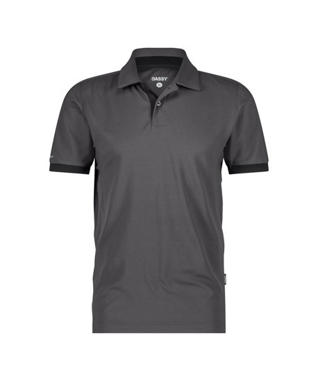 DASSY-Poloshirt TRAXION NEXT, 215 g/m², anthrazitgrau/schwarz