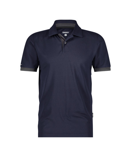 DASSY-Poloshirt TRAXION NEXT, 215 g/m², nachtblau/anthrazitgrau