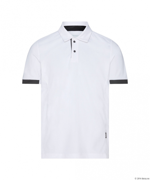 DASSY® Traxion Next Poloshirt weiß/anthrazitgrau