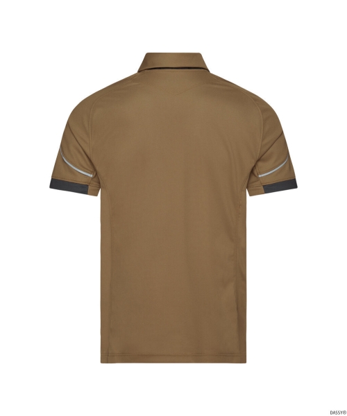 DASSY® Traxion Next Poloshirt lehmbraun/anthrazitgrau