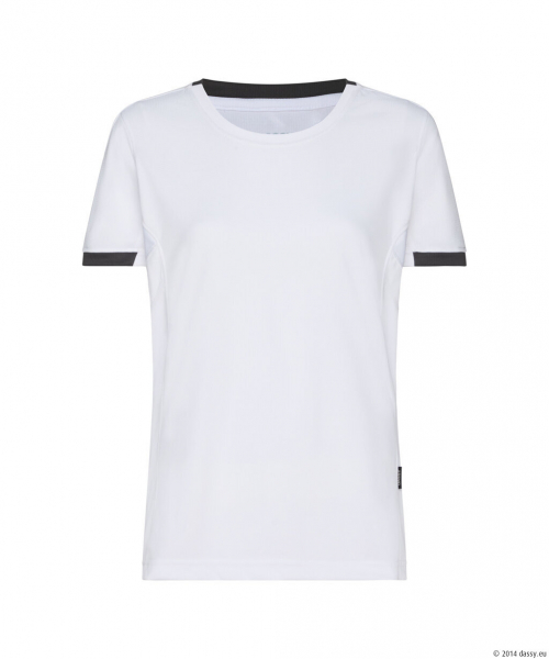 DASSY® Nexus Next Women T-shirt für Damen, weiß/anthrazitgrau