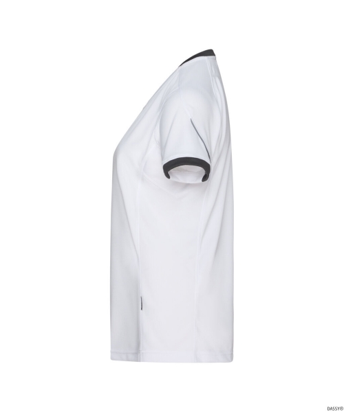 DASSY® Nexus Next Women T-shirt für Damen, weiß/anthrazitgrau