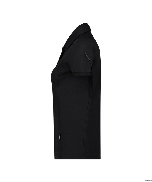 DASSY-Damen-Polo-Shirt TRAXION NEXT, 215 g/m², schwarz