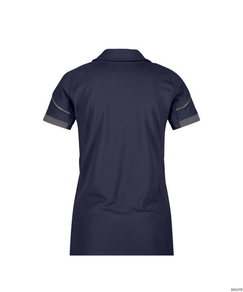 DASSY-Damen-Polo-Shirt TRAXION NEXT, 215 g/m², nachtblau/anthrazitgrau
