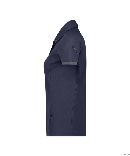 DASSY-Damen-Polo-Shirt TRAXION NEXT, 215 g/m², nachtblau/anthrazitgrau