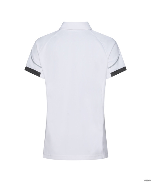 DASSY® Traxion Next Women Poloshirt für Damen, weiß/anthrazitgrau