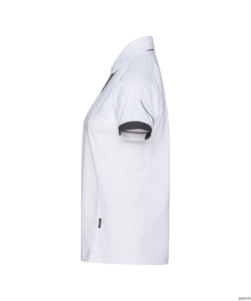 DASSY® Traxion Next Women Poloshirt für Damen, weiß/anthrazitgrau
