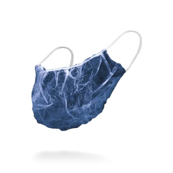 AMPRI-Einweg-Bartmasken, MED COMFORT PP BARTMASKE, mit Elastikbändern, VE = Pkg. á 100 Stück, blau