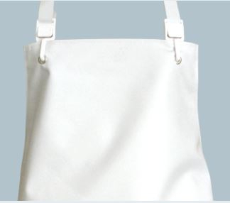 SCHLACHTHAUSFREUND-Workwear, Export-Gummischürze, 1087, Kante offen, weiß, VE = 5
