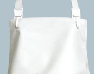 SCHLACHTHAUSFREUND-Workwear, Ischü-Juniorschürze, Gummischürze, 1219, Kante offen, weiß, VE = 5