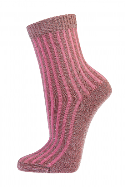WOWERAT-Damen-Söckchen „Glamour“, 2-er Pkg, rosa