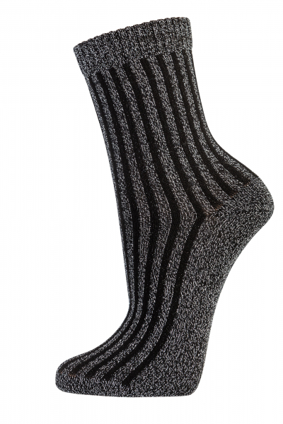 WOWERAT-Damen-Söckchen „Glamour“, 2-er Pkg, schwarz