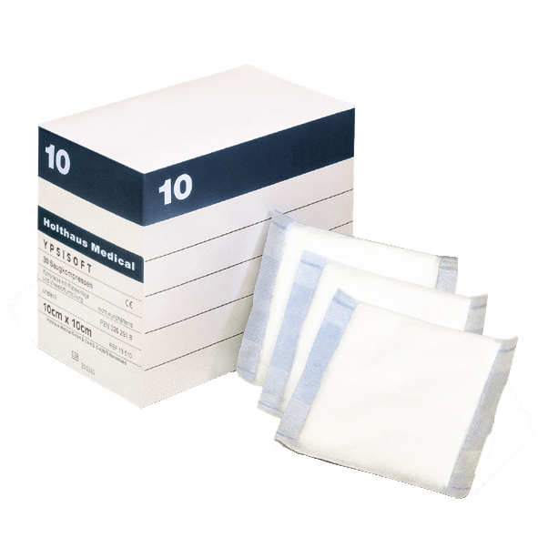 Holthaus Medical, Erste Hilfe, YPSISOFT Saugkompresse, 10 x 10 cm