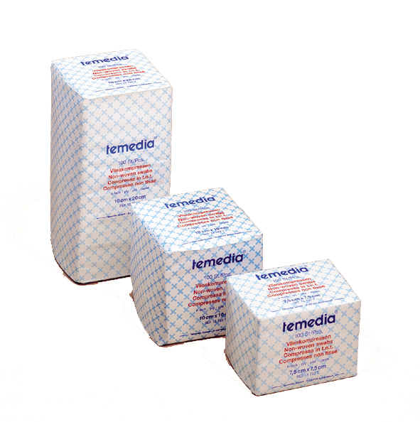 Holthaus Medical, Erste Hilfe, Temedia® Vlieskompresse 4-fach , 10 x 20 cm