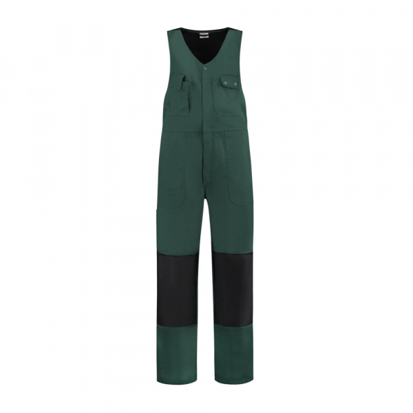 Westenoverall Baumwolle/Polyester, 280g/m², flaschengrün/schwarz