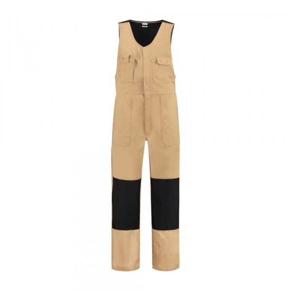Westenoverall Baumwolle/Polyester, 280g/m², khaki/schwarz