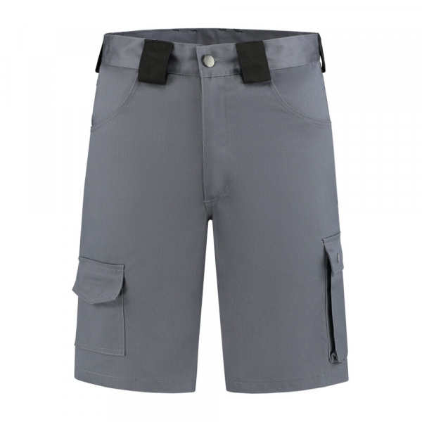 Arbeitsshorts Baumwolle/Polyester, 280g/m², grau/schwarz