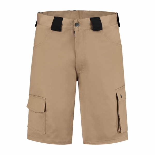 Arbeitsshorts Baumwolle/Polyester, 280g/m², khaki/schwarz