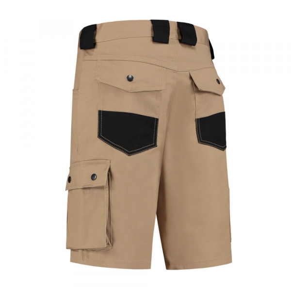 Arbeitsshorts Baumwolle/Polyester, 280g/m², khaki/schwarz