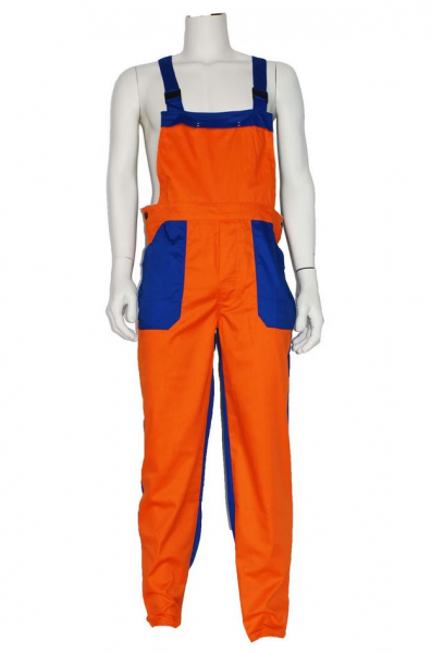 SSP-Kinder-Latzhose, 190g/m², orange/kornblau