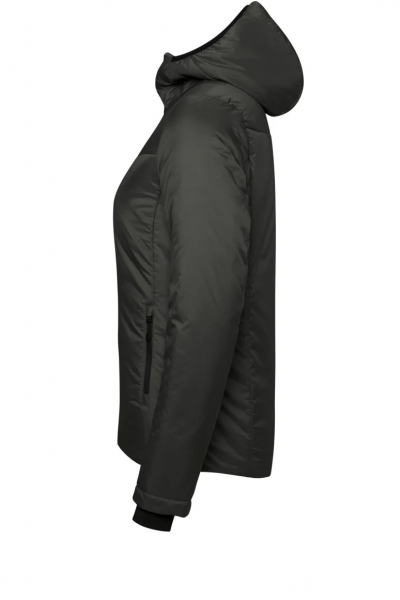 HAKRO Damen Kapuzen-Thermo-Loftjacke,karbongrau