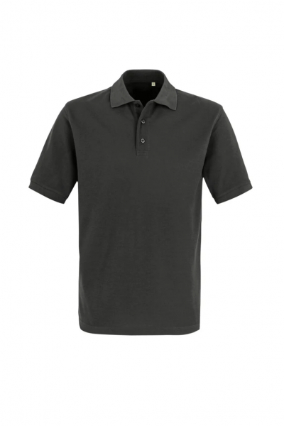 Label-Free Poloshirt Heavy MIKRALINAR® ECO, karbongrau