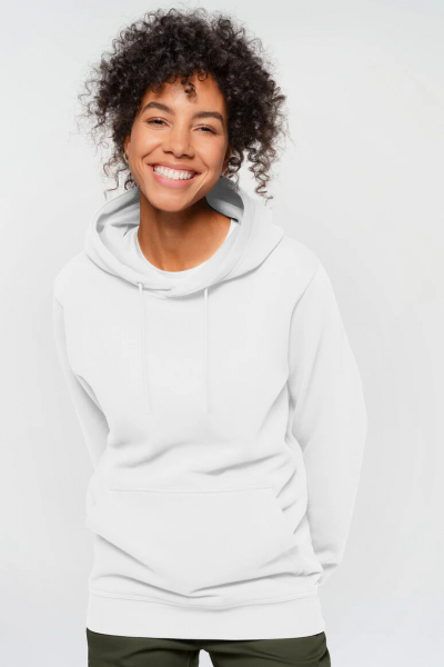 Label-Free Kapuzen-Sweat Heavy MIKRALINAR® ECO, weiß
