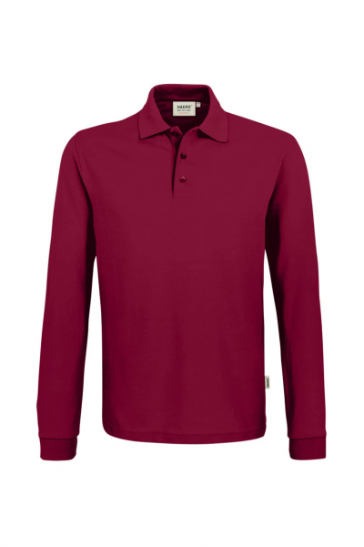 HAKRO Longsleeve-Poloshirt MIKRALINAR®, weinrot