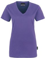 HAKRO-Worker-Shirts, Women-T-Shirt, V-Ausschnitt Classic, lavendel