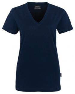 HAKRO-Worker-Shirts, Women-T-Shirt, V-Ausschnitt Classic, tinte