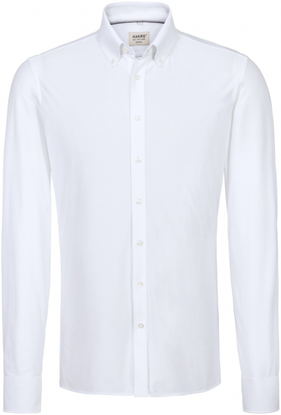 HAKRO-Workwear, Hemd, 1/1-Arm, Natural Stretch Regular, 135 g / m², weiß