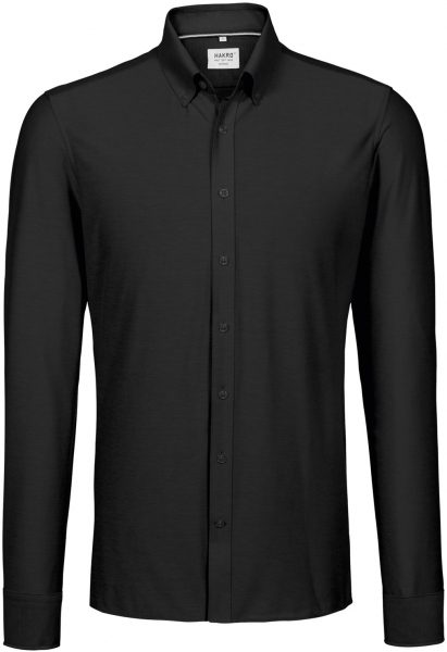 HAKRO-Workwear, Hemd, 1/1-Arm, Natural Stretch Regular, 135 g / m², schwarz
