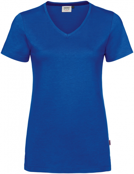 HAKRO-Worker-Shirts, Damen-V-Shirt, Cotton-Tec, 185 g / m², royalblau