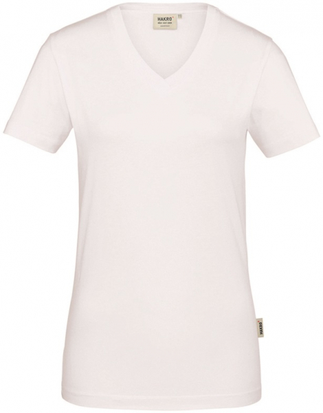 HAKRO-Worker-Shirts, Damen-V-Shirt, Stretch, 170 g / m², weiß