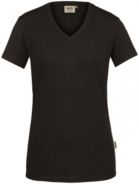 HAKRO-Worker-Shirts, Damen-V-Shirt, Stretch, 170 g / m², schwarz