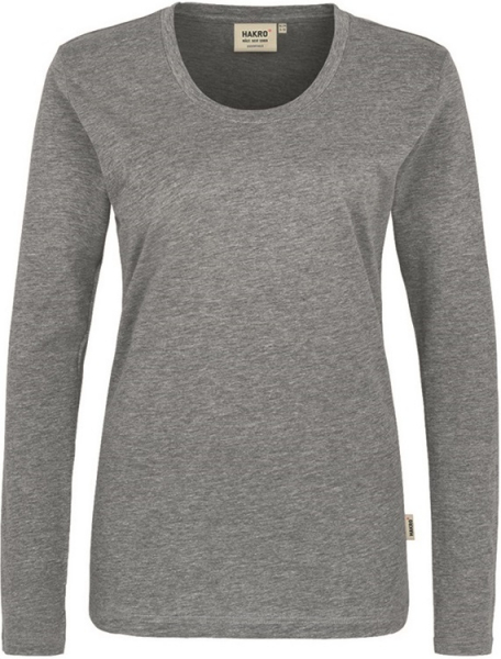 HAKRO-Worker-Shirts, Women-Longsleeve Classic, grau-meliert