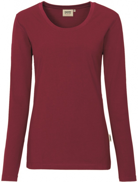 HAKRO-Worker-Shirts, Women-Longsleeve Performance, weinrot