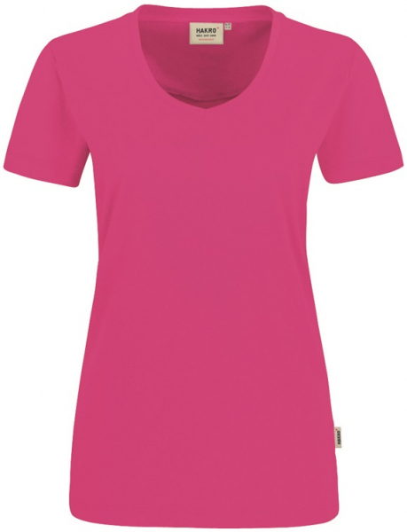 HAKRO-Worker-Shirts, Women-T-Shirt, V-Ausschnitt Performance, magenta