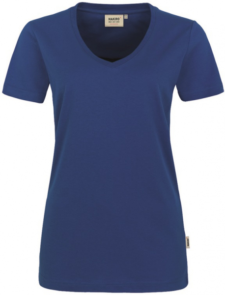HAKRO-Worker-Shirts, Women-T-Shirt, V-Ausschnitt Performance, ultramarinblau