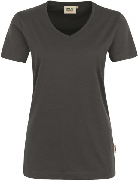 HAKRO-Worker-Shirts, Women-T-Shirt, V-Ausschnitt Performance, anthrazit