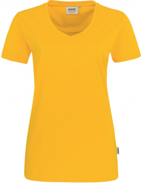 HAKRO-Worker-Shirts, Women-T-Shirt, V-Ausschnitt Performance, sonne