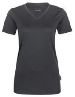 HAKRO-Worker-Shirts, Women-T-Shirt, V-Ausschnitt Coolmax®, anthrazit