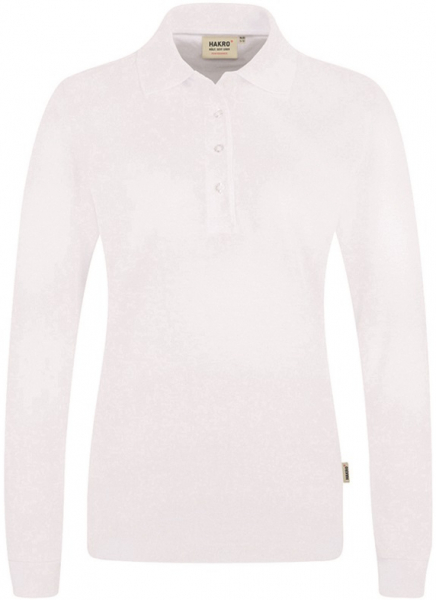 HAKRO-Worker-Shirts, Women-Longsleeve-Poloshirt Performance, weiß