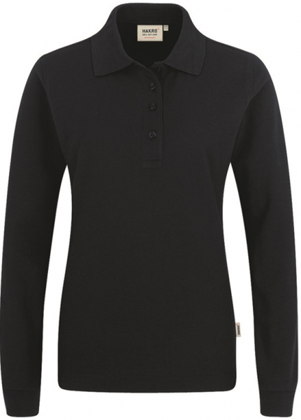 HAKRO-Worker-Shirts, Women-Longsleeve-Poloshirt Performance, schwarz